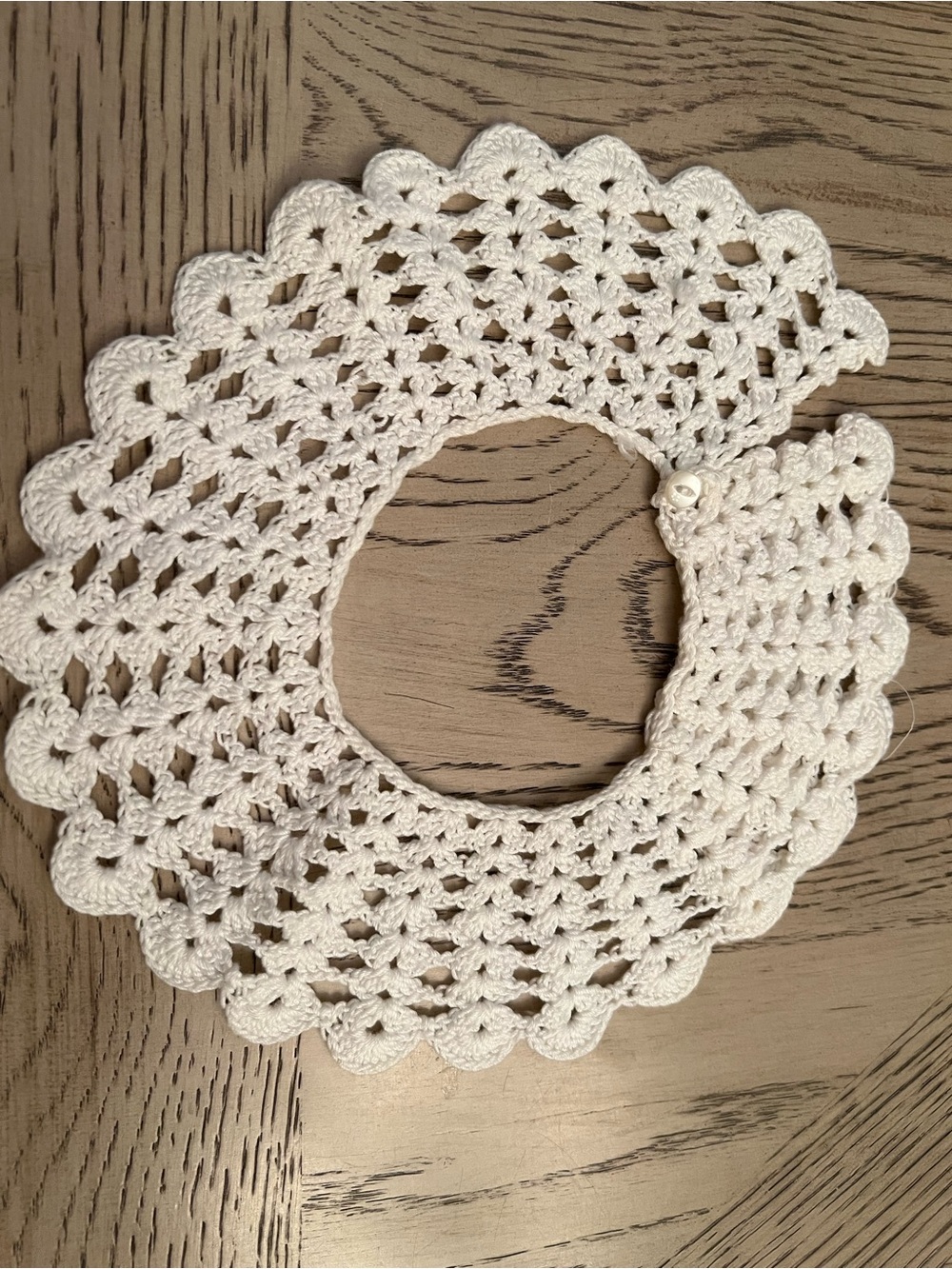 handmade white cotton crochet lace detachable collar